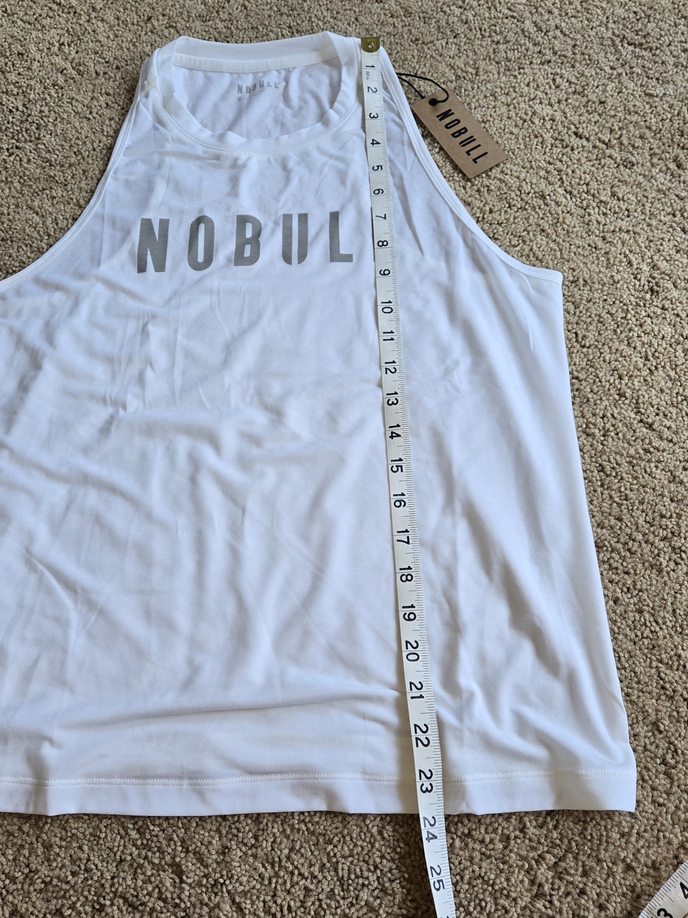 NWT NOBULL Womens TENCEL High Neck Ultrasoft Workout Tank Top White Logo Small - Picture 6 of 7